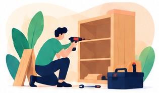 Carpentry and cabinet fitting illustration