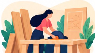 Small custom woodworking project illustration