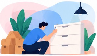 Furniture assembly illustration